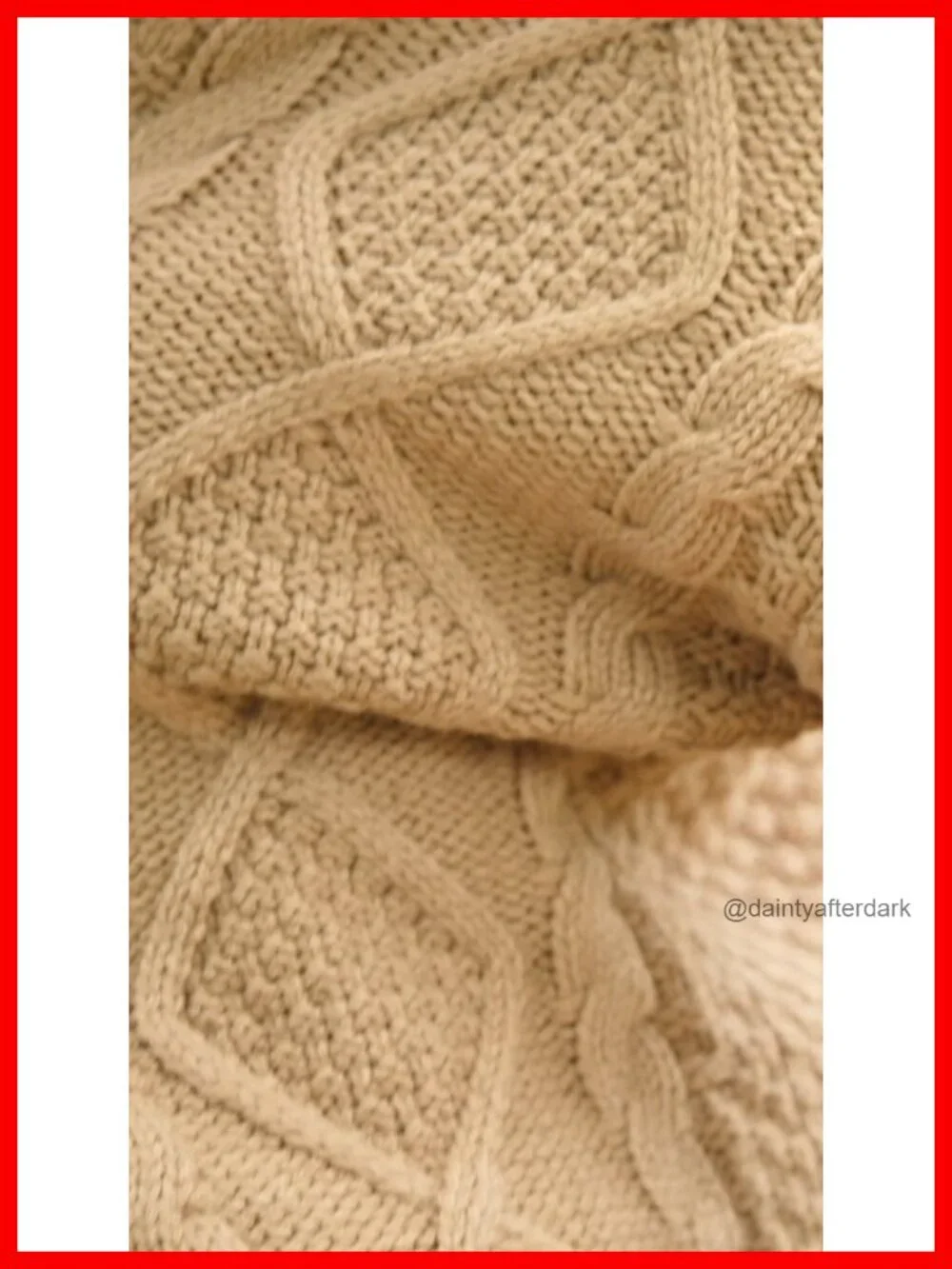 Oversized Cable Knit Lantern Sleeve Cardigan Sweater Women